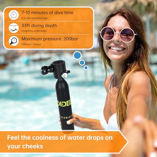 DIDEEP X3000 Review: Portable 0.5L Mini Scuba Tank for Diving