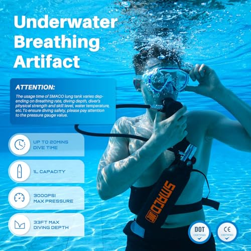 SMACO S400 A-black Mini Scuba Tank Review for Diving Enthusiasts