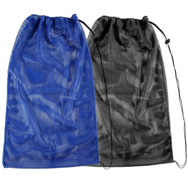 2 Packs Mesh Gear Bag for Snorkel Equipment, Oversized 18" x 27" Mesh Dive Bag Scuba Diving Bag Snorkel Bag Backpack for Snorkeling Gear, Fins, Swimming Gear, Beach and Sports... 2 Packs Mesh Gear Bag for Snorkel Equipment, Oversized 18" x 27" Mesh Dive Bag Scuba Diving Bag Snorkel Bag Backpack for Snorkeling Gear, Fins, Swimming Gear, Beach and Sports...