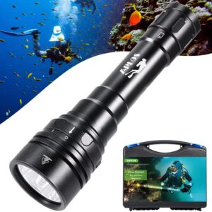 APLOS AP150 Dive Light, 15000 Lumen, Underwater 492ft, Scuba Diving Flashlight with Rechargeable Batteries and Charger APLOS AP150 Dive Light, 15000 Lumen, Underwater 492ft, Scuba Diving Flashlight with Rechargeable Batteries and Charger