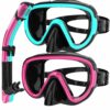 Bairuifu 2 Packs Dry Snorkel Mask Set Snorkeling Gear for Adults Scuba Diving Mask Swimming Glasses Swim Dive Mask Nose Cover Free Diving Bairuifu 2 Packs Dry Snorkel Mask Set Snorkeling Gear for Adults Scuba Diving Mask Swimming Glasses Swim Dive Mask Nose Cover Free Diving