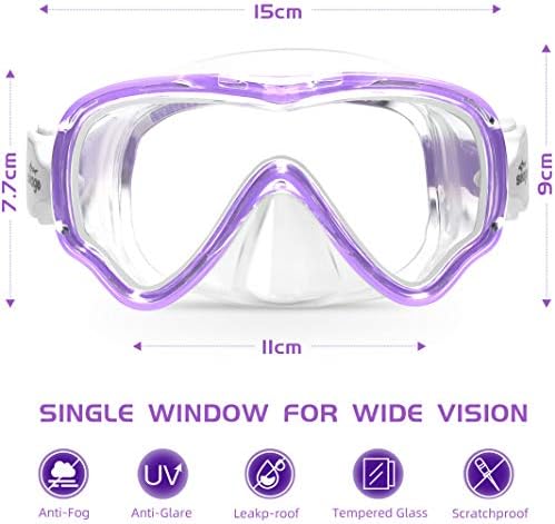 Best swim goggles review Seago Kids Dive Mask Anti-Fog 180° Clear Vision