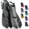 CAPAS Snorkel Fins, Swim Fins Travel Size Short Adjustable for Snorkeling Diving Adult Men Women Kids Open Heel Swimming Flippers CAPAS Snorkel Fins, Swim Fins Travel Size Short Adjustable for Snorkeling Diving Adult Men Women Kids Open Heel Swimming Flippers