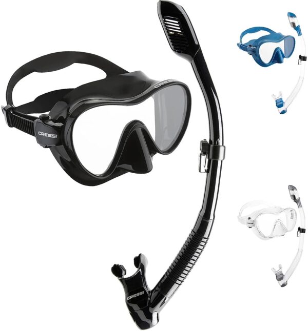Cressi Scuba Diving Snorkeling Kit - Freediving Mask & Dry Snorkel - F1 & Supernova Dry: Designed in Italy Cressi Scuba Diving Snorkeling Kit - Freediving Mask & Dry Snorkel - F1 & Supernova Dry: Designed in Italy
