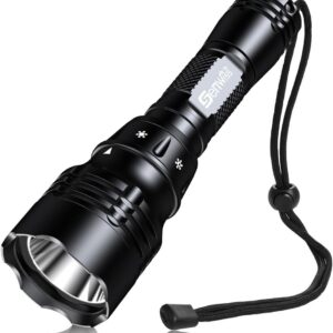 Dive Lights Scuba Diving, 5 Modes Rechargeable Underwater Flashlight, 80M Waterproof Dive Flashlight with Battery and Charger for Snorkeling