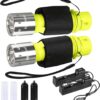Diving Flashlight with Rechargeable Power Scuba Dive Light IPX8 Waterproof Underwater Flashlight Snorkeling Diving LED High Lumens Torch, 3 Modes with Charger for Underwater... Diving Flashlight with Rechargeable Power Scuba Dive Light IPX8 Waterproof Underwater Flashlight Snorkeling Diving LED High Lumens Torch, 3 Modes with Charger for Underwater...