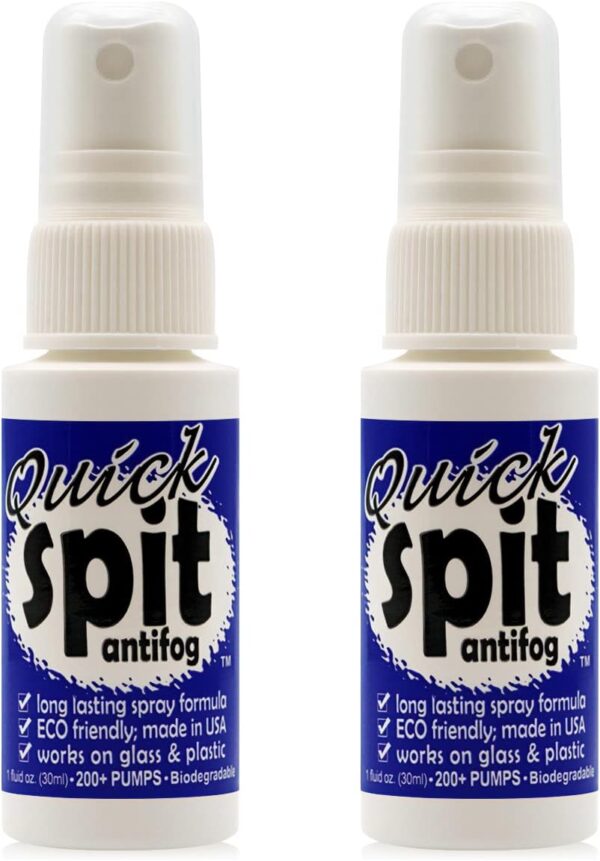 Jaws Quick Spit Anti-Fog Spray for Swim Goggles, Eye Glasses, Snorkel Mask, Scuba Divers, and Safety Eyewear, Made in The USA