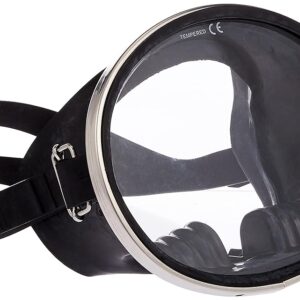 Scuba Choice Spearfishing Free Dive Mask - Classic Rubber with Tempered Glass Lenses | Oval Shape Stainless Steel Frame for Enhanced Visibility & Comfort, Perfect Underwater... Scuba Choice Spearfishing Free Dive Mask - Classic Rubber with Tempered Glass Lenses | Oval Shape Stainless Steel Frame for Enhanced Visibility & Comfort, Perfect Underwater...