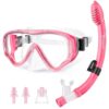 U PHITNIS Kids Snorkel Set for Age 4-14 - Dry Top Snorkeling Gear for Kids Junior & Youth - Childs Diving Mask with Big Eyes for Boys Girls - Anti-Fog Snorkeling Mask and... U PHITNIS Kids Snorkel Set for Age 4-14 - Dry Top Snorkeling Gear for Kids Junior & Youth - Childs Diving Mask with Big Eyes for Boys Girls - Anti-Fog Snorkeling Mask and...