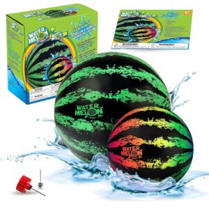 Watermelon Ball Pool Toys for Adults and Family - 2 Pack of 6 1/2" & 9" Kids, Teens, Everyone Swimming Games, Water Football, Tag, Diving Beach Play Fun Accessories Watermelon Ball Pool Toys for Adults and Family - 2 Pack of 6 1/2" & 9" Kids, Teens, Everyone Swimming Games, Water Football, Tag, Diving Beach Play Fun Accessories