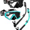 Aegend Snorkeling Gear for Adults, Dry Snorkel Set Panoramic View Enhanced Anti-Leak and Anti-Fog Technology, Adjustable Strap for Snorkeling Scuba Diving Swimming with Mesh Bag Aegend Snorkeling Gear for Adults, Dry Snorkel Set Panoramic View Enhanced Anti-Leak and Anti-Fog Technology, Adjustable Strap for Snorkeling Scuba Diving Swimming with Mesh Bag