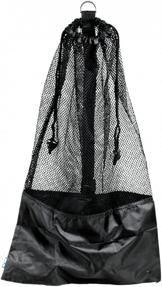 Black Snorkel Bag! Mesh Draw String w/Shoulder Strap