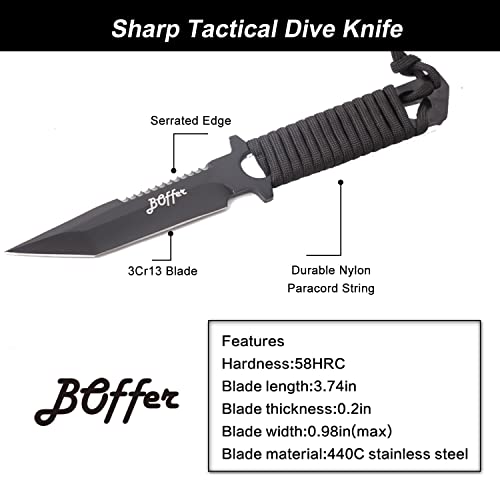 BOffer Dive Knife Review Best Stainless Steel Divers Knife with Sheaths and Straps