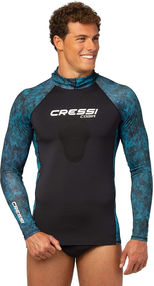 Cressi Adult Camouflage Hooded Rash Guard - Neoprene Padded Chest | Cobia: get the Hunter equipment Cressi Adult Camouflage Hooded Rash Guard - Neoprene Padded Chest | Cobia: get the Hunter equipment