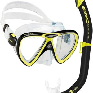 Cressi Adult Snorkeling Kit, Mask & Snorkel - Quality Equipment for Discovering the Underwater World | Ikarus & Orion: Designed in Italy