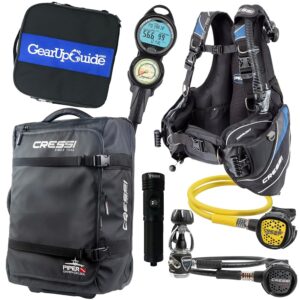 Cressi Travelight 15 LBS Scuba Diving Package Carry On Reg Dive Computer GupG Reg Bag and Kraken Dive Torch Cressi Travelight 15 LBS Scuba Diving Package Carry On Reg Dive Computer GupG Reg Bag and Kraken Dive Torch