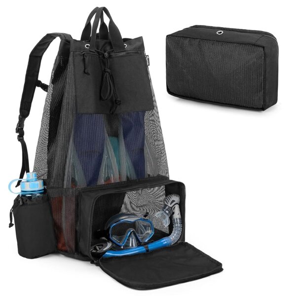 Fasrom Mesh Scuba Diving Bag, XL Snorkeling Gear Backpack for Mask, Fins and Wetsuit (Empty Bag Only, Patent Design)