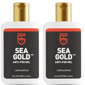 Gear Aid Sea Gold Anti-fog Gel Coating for SCUBA Dive Masks, 1.25 oz, 2 Pack Gear Aid Sea Gold Anti-fog Gel Coating for SCUBA Dive Masks, 1.25 oz, 2 Pack