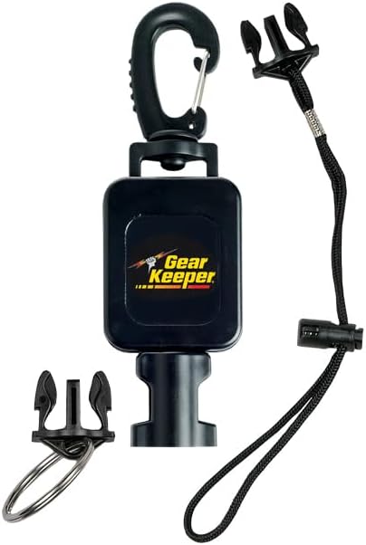 Gear Keeper Hammerhead Industries RT4-5914 Medium Mount Scuba Flashlight Retractor - 1pk - Scuba Diving Accessories - Swiveling Snap Clip with Q/C-II Split Ring Accessory