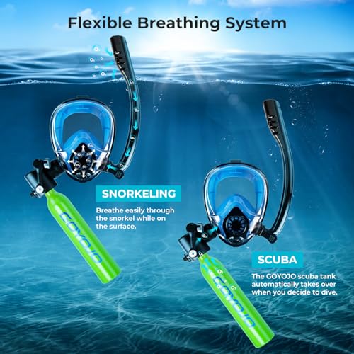 GOYOJO Mini Scuba Tank and Snorkel Mask Review Exploring Portable Diving Gear DE-7 GOYOJO Mini Scuba Tank and Snorkel Mask Review Exploring Portable Diving Gear DE-7