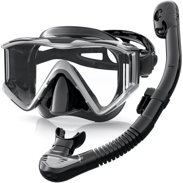 Greatever Snorkel Set Pano 3 Window Snorkel Mask Adult, Panoramic Wide View, Anti-Fog Scuba Diving Mask, Anti-Leak Snorkel Goggles Dry Top Snorkel, Professional Snorkeling Gear... Greatever Snorkel Set Pano 3 Window Snorkel Mask Adult, Panoramic Wide View, Anti-Fog Scuba Diving Mask, Anti-Leak Snorkel Goggles Dry Top Snorkel, Professional Snorkeling Gear...