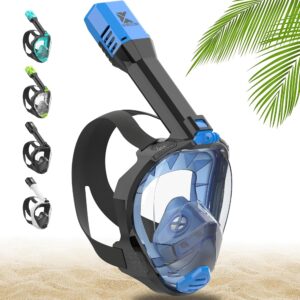 Khroom Full Face Snorkel Mask for Adults | Unique CO2 Safe Valve System | 3X Larger Snorkel for Easy Breathing | Premium Snorkel Gear for Adults | Scuba Mask for Adults Khroom Full Face Snorkel Mask for Adults | Unique CO2 Safe Valve System | 3X Larger Snorkel for Easy Breathing | Premium Snorkel Gear for Adults | Scuba Mask for Adults