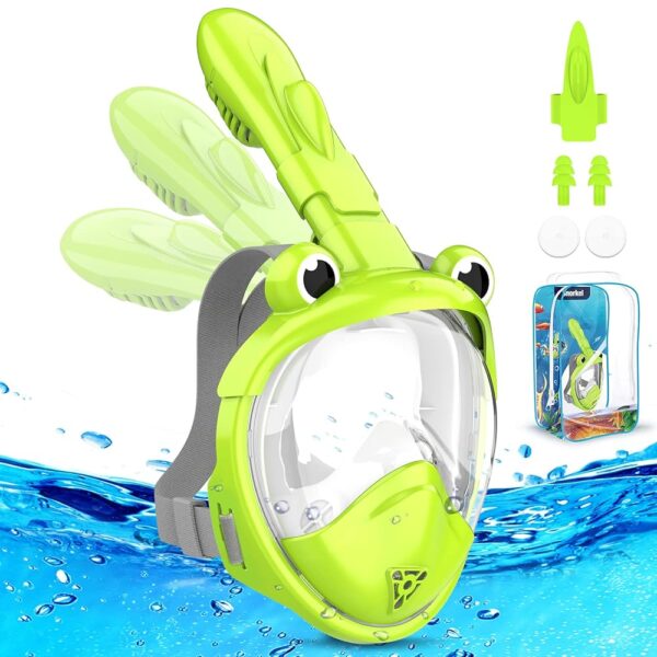 Kids Snorkel Mask, Full Face Snorkel Mask for Kids 4-16, Foldable Snorkeling Gear for Kids Snorkeling Set for Swimming Pool Toys, Dry Top, Anti-Leak/Anti-Fog /180° HD... Kids Snorkel Mask, Full Face Snorkel Mask for Kids 4-16, Foldable Snorkeling Gear for Kids Snorkeling Set for Swimming Pool Toys, Dry Top, Anti-Leak/Anti-Fog /180° HD...
