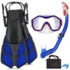 Kids Snorkeling Set with Flippers+Panoramic Snorkel Mask+Dry Top Snorkel+Earplugs+Gear Bag,Snorkeling Gear for Kids,Youth,Boys and Girls Age 5-12 Kids Snorkeling Set with Flippers+Panoramic Snorkel Mask+Dry Top Snorkel+Earplugs+Gear Bag,Snorkeling Gear for Kids,Youth,Boys and Girls Age 5-12