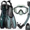 KUYOU Mask Fins Snorkeling Gear for Adults - Wide View Anti-Fog Mask, Full Dry Top Snorkel Gear Set KUYOU Mask Fins Snorkeling Gear for Adults - Wide View Anti-Fog Mask, Full Dry Top Snorkel Gear Set