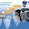 LMWSPT Snorkeling Gear Review Best Adult Diving Mask Set with Dry Top Snorkel