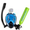 Lung Tank Sub Mask- Mini Scuba Tank and Snorkel Mask Combo, 0.5L Portable Scuba Gear with 6-10 Mins of Underwater Breathing, Underwater Breath System Lung Tank Sub Mask- Mini Scuba Tank and Snorkel Mask Combo, 0.5L Portable Scuba Gear with 6-10 Mins of Underwater Breathing, Underwater Breath System