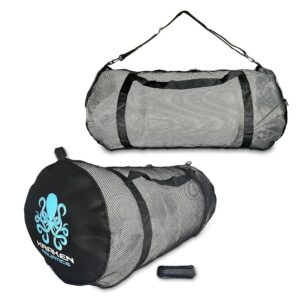 Mesh Duffle Bag with Shoulder Strap | Large Dive Bag for Scuba Diving Gear, Snorkeling, Freediving, Spearfishing, Swimming & Beach | Heavy-Duty Mesh Duffel Bag for Quick Drying Mesh Duffle Bag with Shoulder Strap | Large Dive Bag for Scuba Diving Gear, Snorkeling, Freediving, Spearfishing, Swimming & Beach | Heavy-Duty Mesh Duffel Bag for Quick Drying