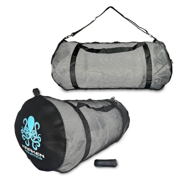 Mesh Duffle Bag with Shoulder Strap | Large Dive Bag for Scuba Diving Gear, Snorkeling, Freediving, Spearfishing, Swimming & Beach | Heavy-Duty Mesh Duffel Bag for Quick Drying Mesh Duffle Bag with Shoulder Strap | Large Dive Bag for Scuba Diving Gear, Snorkeling, Freediving, Spearfishing, Swimming & Beach | Heavy-Duty Mesh Duffel Bag for Quick Drying