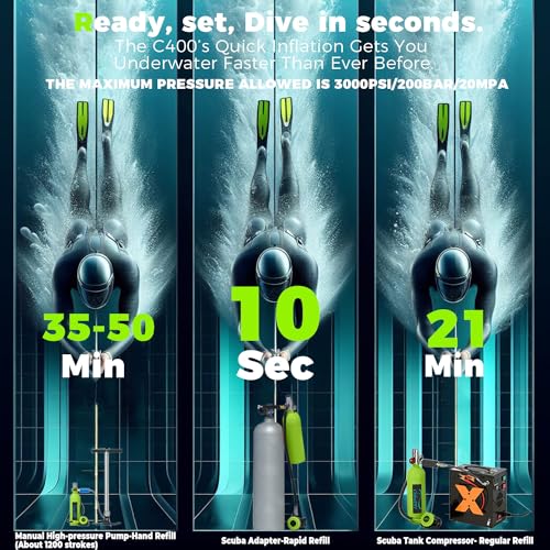 Mini Scuba Diving Tank Review CHIKADIV C400A Black Portable Gear Insight