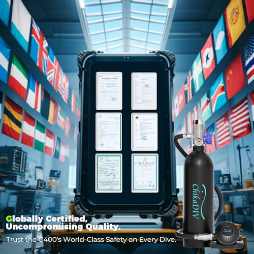 Mini Scuba Diving Tank Review CHIKADIV C400A Black Portable Gear Insight