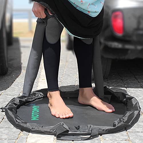 MOTOMY Wetsuit Changing Mat Review Best Waterproof Surf Mat with Compact Folding Design