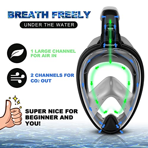 Odoland Snorkeling Packages Review Best Full Face Mask and Adjustable Fins Combo