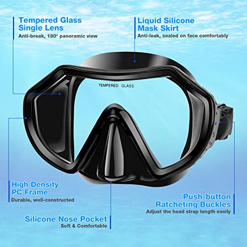 PIYAZI Snorkeling Gear Review Best Adult Dry Snorkel Mask Set for Travel