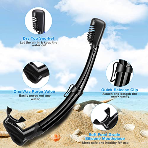 PIYAZI Snorkeling Gear Review Best Adult Dry Snorkel Mask Set for Travel