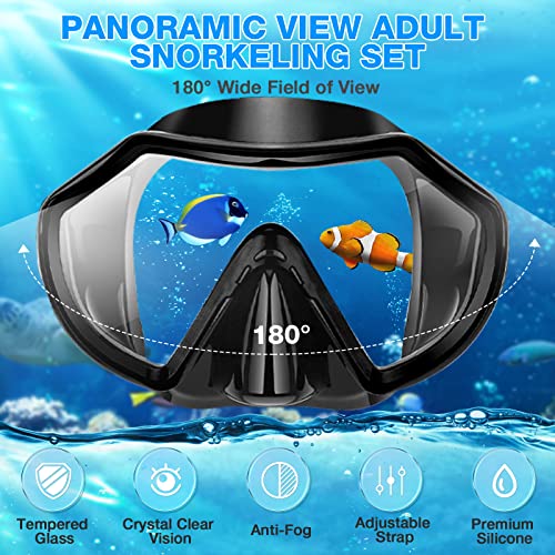PIYAZI Snorkeling Gear Review Best Adult Dry Snorkel Mask Set for Travel