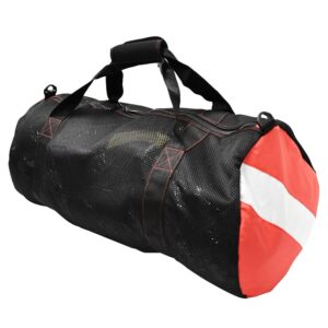 Scuba Choice Collapsible Mesh Duffle Bag for Dive Gear, 600D Polyester, YKK Zipper, 30" x 16", Neoprene Comfort Grip & Extra Shoulder Strap – Durable, Spacious Storage Diving... Scuba Choice Collapsible Mesh Duffle Bag for Dive Gear, 600D Polyester, YKK Zipper, 30" x 16", Neoprene Comfort Grip & Extra Shoulder Strap – Durable, Spacious Storage Diving...