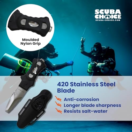 Scuba Choice Compact Dive Knife Review Durable Stainless Steel Blade and Ergonomic Handle
