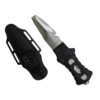 Scuba Choice Compact Stainless Steel Blunt Tip Dive Knife - 2.3" Plain Edge Blade with Ergonomic Nylon Handle, Durable for Scuba Diving, Snorkeling & Water Sports - Black/Silver