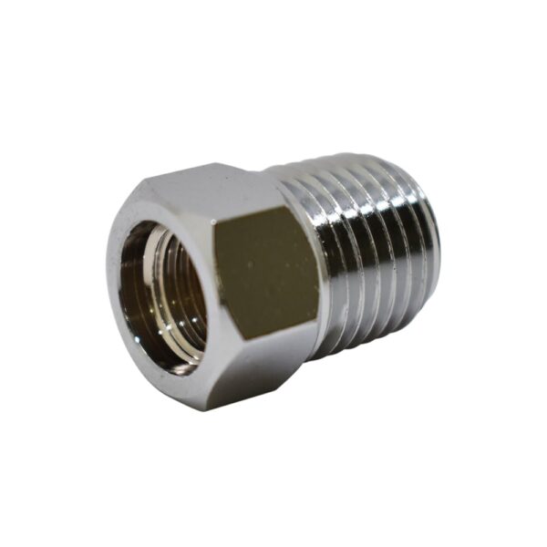 Scuba Choice Diving Brass Adapter, Female 3/8-24 to Male 1/4" NPT - Durable Silver Threaded Connector for Scuba Gear, Regulators, Hoses, Dive Equipment and Accessories