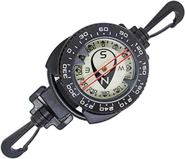 Scuba Choice Diving Dive Compass with Retractable Clip – Glow-in-The-Dark Compass, 7" to 31.5" Extendable Retractor, Perfect for BCD or Gear Attachment, Easy-to-Read Underwater... Scuba Choice Diving Dive Compass with Retractable Clip – Glow-in-The-Dark Compass, 7" to 31.5" Extendable Retractor, Perfect for BCD or Gear Attachment, Easy-to-Read Underwater...