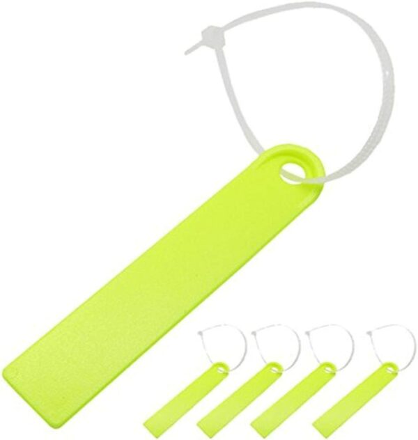 Scuba Choice Waterproof Name Tag for Diving, Surfing & Watersports, Durable Plastic ID Tags with Cable Ties - Labeling Gear Equipment (5-Pack, Yellow)