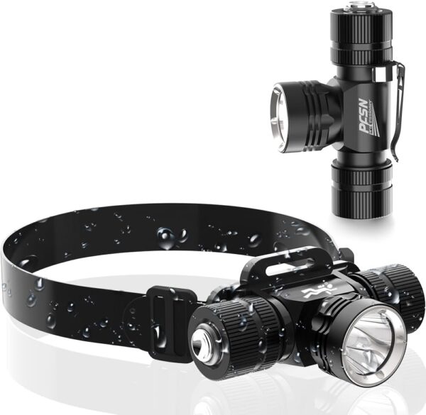 Scuba Diving Headlamp Rechargeable Dive Light, 3-in-1 Professional Underwater Headlight IPX68 Waterproof, 1200 Lumen Underwater Flashlight for Diving, Caving, Snorkeling