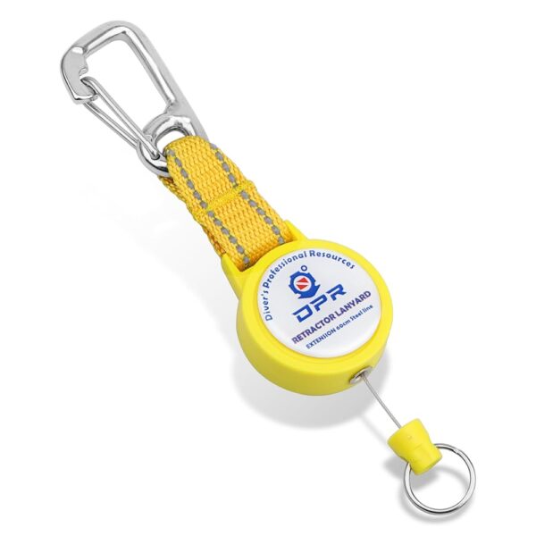 Scuba Retractor Clip, Heavy-Duty Dive Gear Retractable Tether with 316 Stainless Steel Snap Hook, Split Ring and 60cm (24″) Quick-Release Extension Cord for Diving,... Scuba Retractor Clip, Heavy-Duty Dive Gear Retractable Tether with 316 Stainless Steel Snap Hook, Split Ring and 60cm (24″) Quick-Release Extension Cord for Diving,...