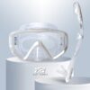 Snorkel Set Pano 3 Window Adult Snorkeling Gear, Professional Snorkel Goggles Anti-Fog Diving Mask, Anti-Leak Swim Goggles and Dry Top Snorkel for Diving, Snorkeling, Swimming
