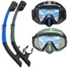 Snorkeling Gear for Adults, Dry Top Snorkel Mask Set 2 Pack Scuba Diving Mask Snorkel Gear Anti Fog Snorkeling Packages Tempered Glass Panoramic View Nose Cover Snorkeling Gear for Adults, Dry Top Snorkel Mask Set 2 Pack Scuba Diving Mask Snorkel Gear Anti Fog Snorkeling Packages Tempered Glass Panoramic View Nose Cover